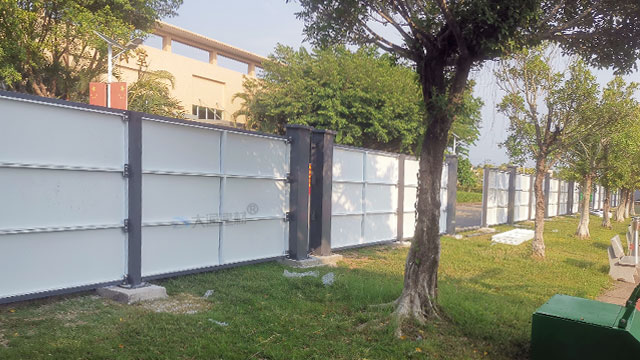 A類鋼結構烤漆圍擋2米高半龍骨款-惠州項目工程圍擋-A/B/C類圍擋-深圳市大通建材有限公司鋼圍擋生產定制廠家