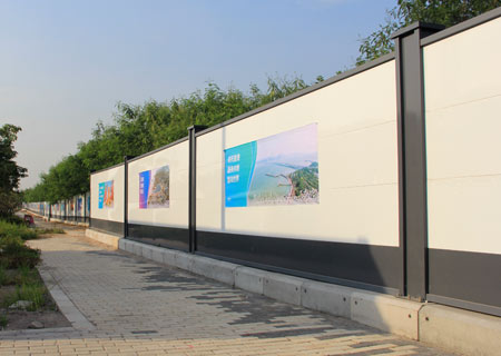 裝配式鋼結構烤漆圍擋-深圳市前海圍擋安裝現場-A/B/C類圍擋-深圳市大通建材有限公司鋼圍擋生產定制廠家